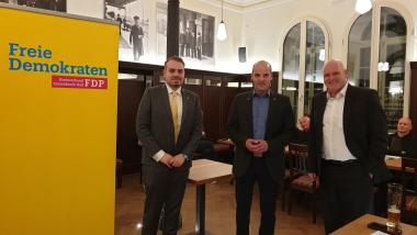 vl Valentin Abel (MdB), Geoarg Heitlinger (MdL), Stephen Brauer (MdL)