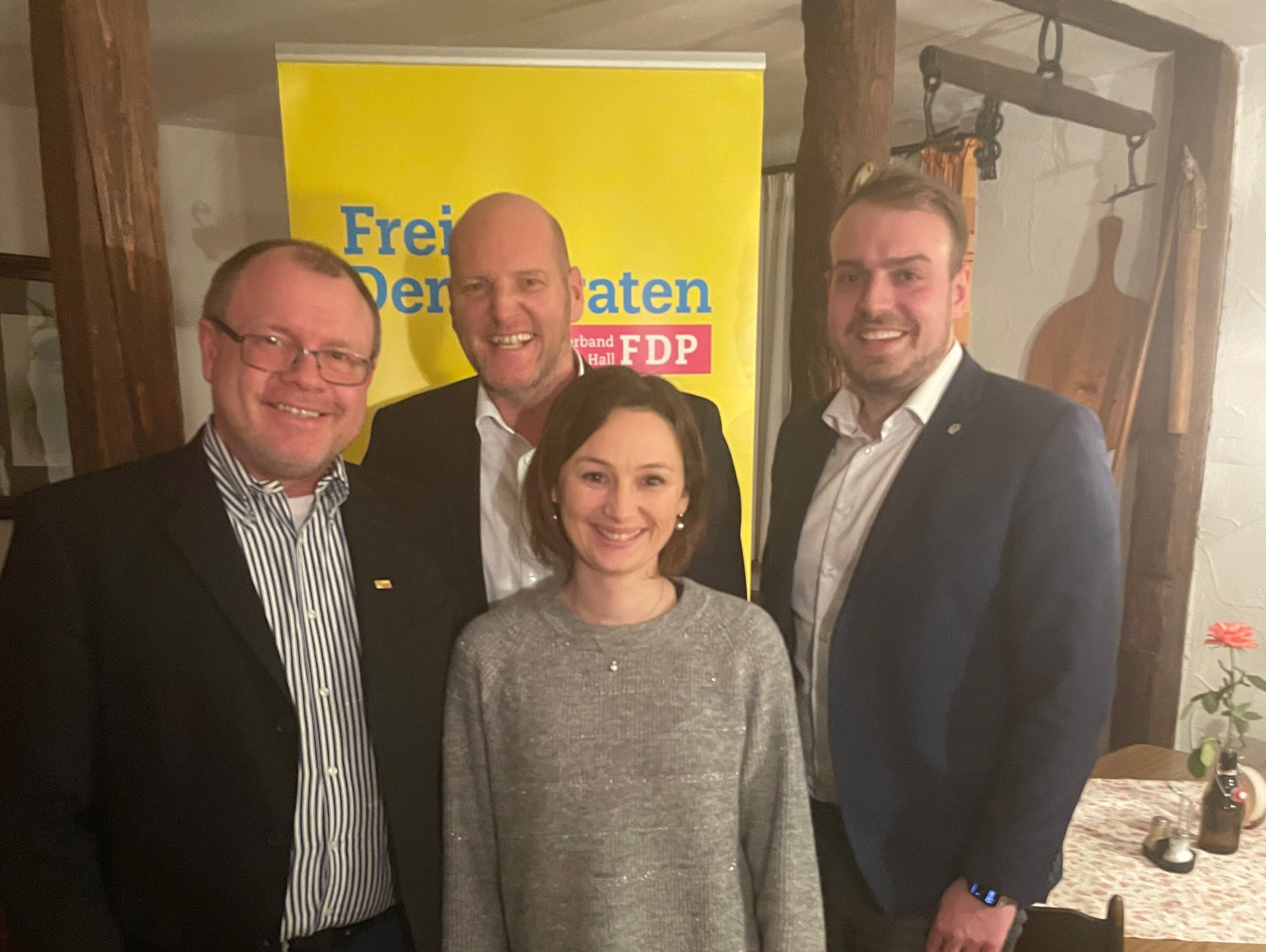 vl Ralf Beutel, Stephen Brauer (MdL), Magdalena Hofmann, Valentin Abel (MdB)